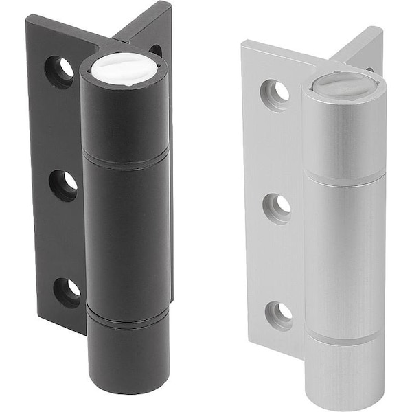 Spring Hinge Spring Open A=82, 5, B=100, Aluminum Black Anodized